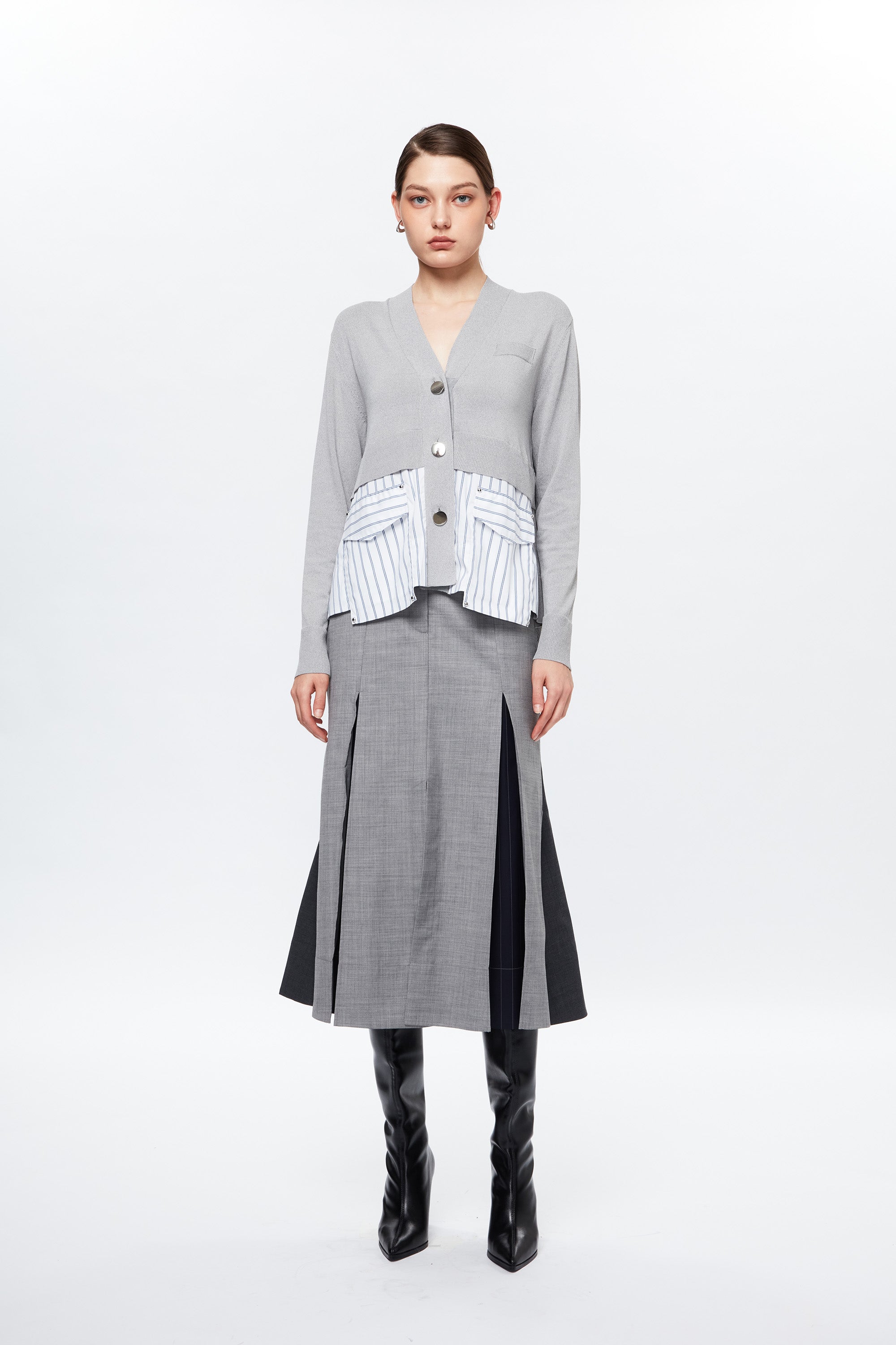 CNS Shirting Cardigan (Grey)