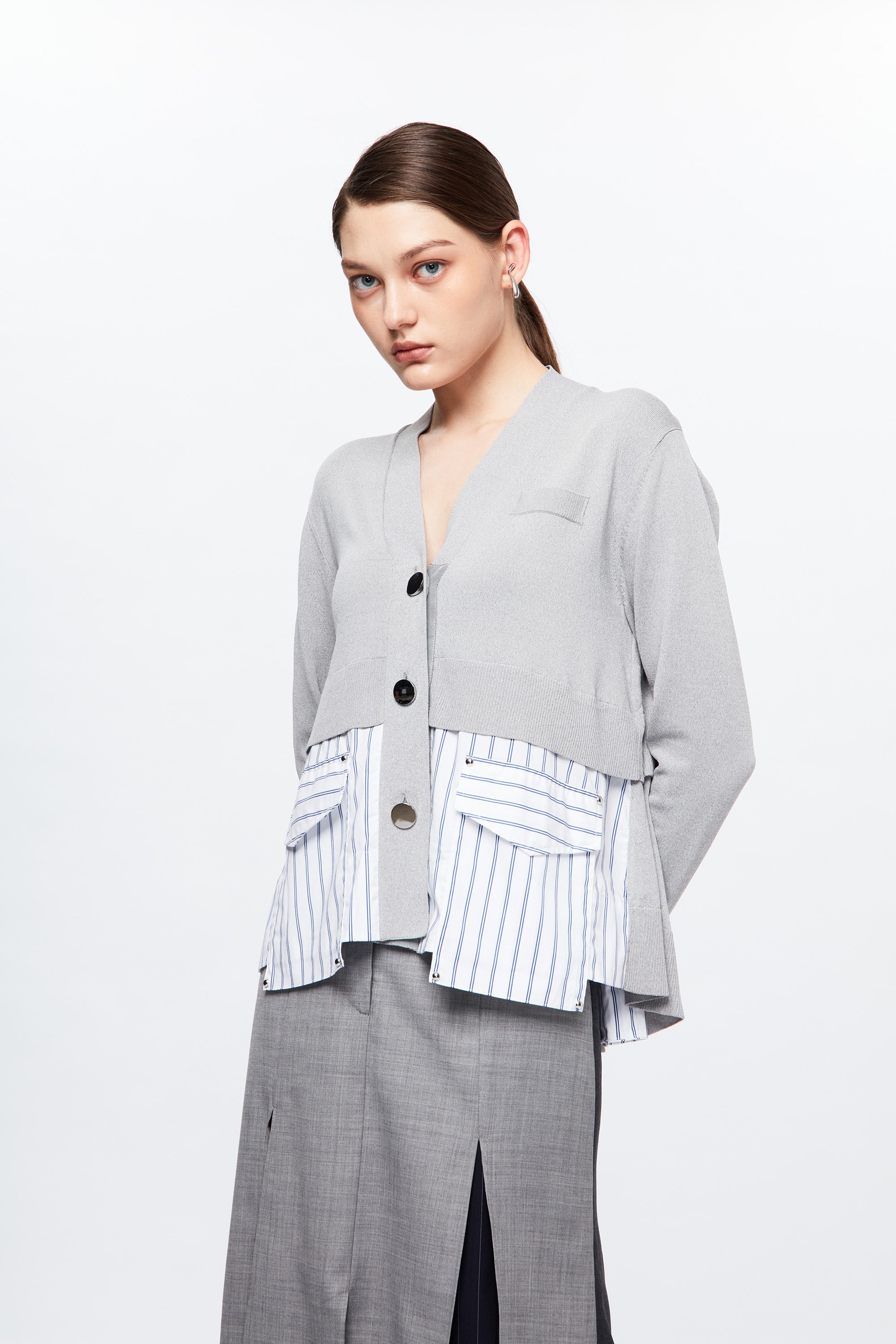 CNS Shirting Cardigan (Grey)