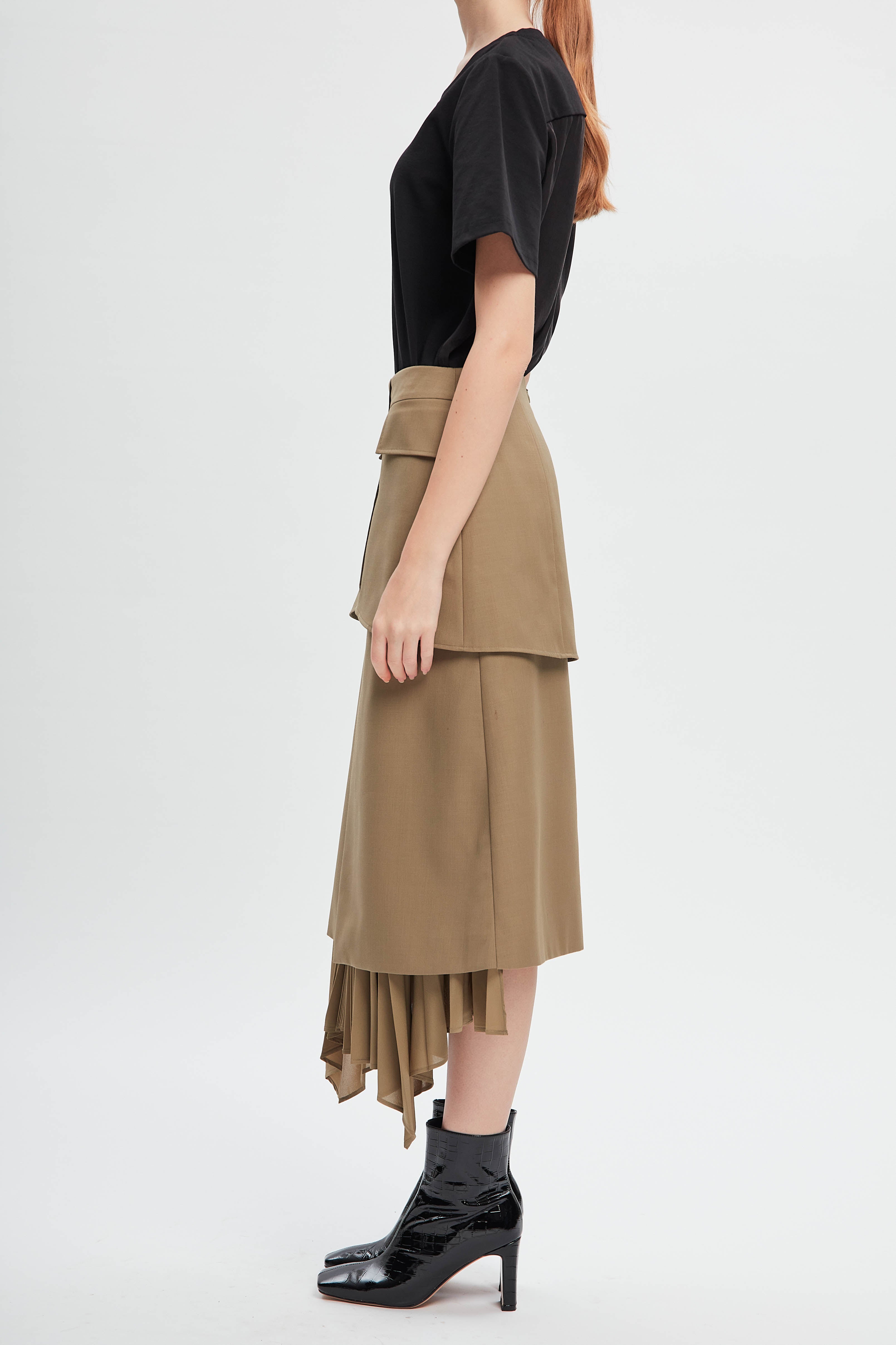 Ripple In The Water Pleating Skirt